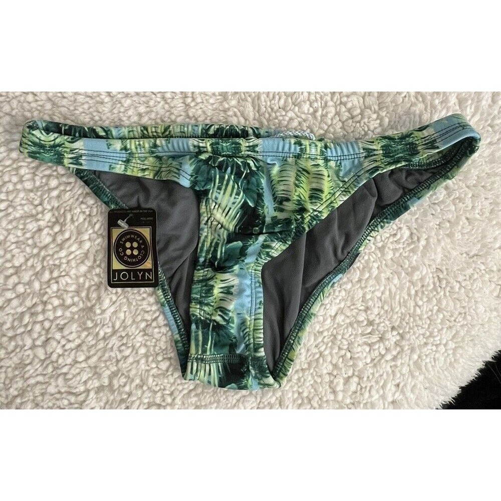 Jolyn Clothing Green Palm Bikini Bottom